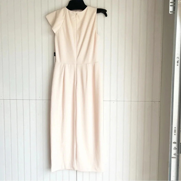 Lauren Ralph Lauren Size 4 Light Pink Ruffle-Trim Crepe Dress NEW! - Picture 4 of 7